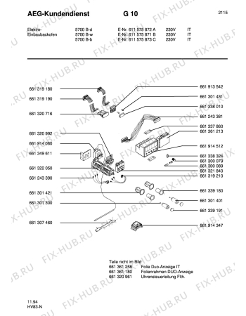 Взрыв-схема плиты (духовки) Aeg COMP. 5700B-W I - Схема узла Section5